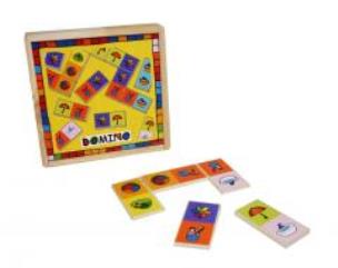 Opakowanie Drewniane domino duże