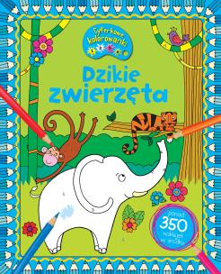 Okładka książki Dzikie zwierzęta. CYFERKOWE KOLOROWANKI