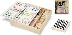 Okładka książki Gra podróżna 5w1 z kartami. Drewno