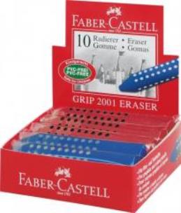 Opakowanie Gumka Grip 2001 nieb/czerwona(10szt) FABER CASTELL