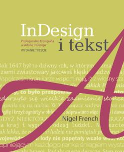 Okładka książki InDesign i tekst Profesjonalna typografia w Adobe InDesign