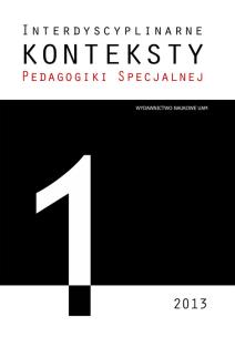 Okładka książki Interdyscyplinarne konteksty pedagogiki specjalnej