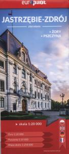 Okładka książki Jastrzębie-Zdrój Żory Pszczyna Plan miasta 1:20000