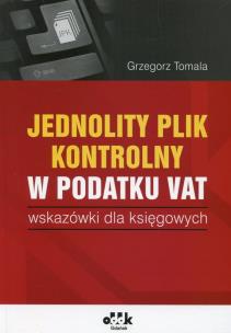 Okładka książki Jednolity plik kontrolny w podatku Vat