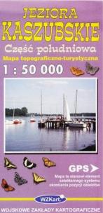 Okładka książki Jeziora Kaszubskie część południowa mapa 1:50 000 WZKart
