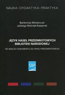 Okładka książki Język haseł przedmiotowych Biblioteki Narodowej