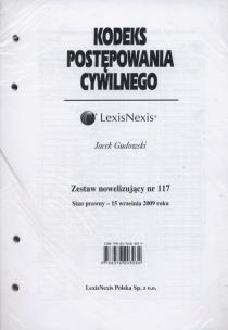 Okładka książki Kodeks Postępowania Cywilnego Zestaw nowelizujący nr 117