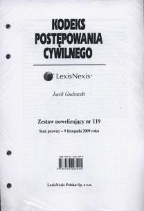 Okładka książki Kodeks Postępowania Cywilnego Zestaw nowelizujący nr 119