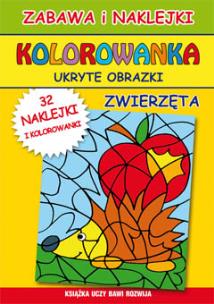 Okładka książki Kolorowanka. Ukryte obrazki zwierzęta LITERAT
