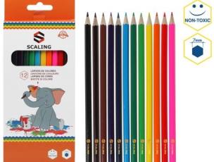 Opakowanie Kredki ołówkowe Zestaw 12 sztuk SCALING