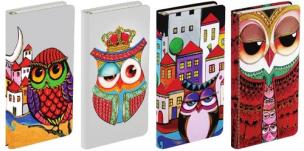 Opakowanie Notatnik Narcissus Owls&City 8x16 zestaw 4 wzory