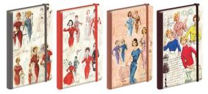 Opakowanie Notatnik Narcissus Vintage Women 9x14 zestaw 4 wzory