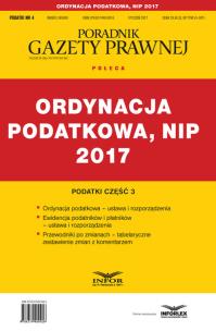 Opakowanie Ordynacja Podatkowa  NIP 2017 Podatki Część 3