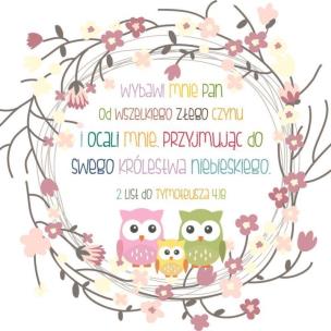 Opakowanie Podstawka korkowa - Wybawi mnie Pan SOWY