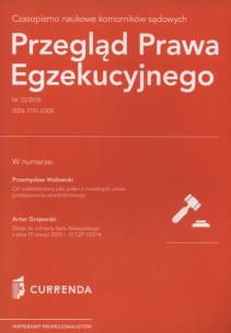 Opakowanie Przegląd Prawa Egzekucyjnego 12/2016