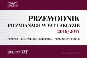 Opakowanie Przewodnik po zmianach w VAT i akcyzie 2016/2016