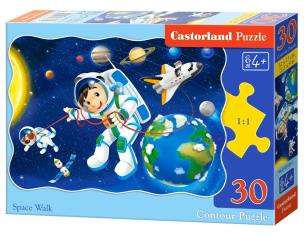 Puzzle 30 Space Walk CASTOR. Wydawca: Castorland. Multiszop.pl Opakowanie Puzzle 30 Space Walk CASTOR