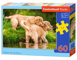 Opakowanie Puzzle 60 Puppies by the River CASTOR
