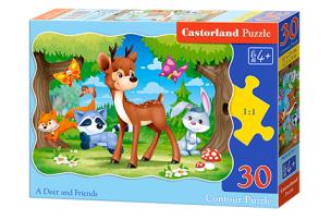 Puzzle A Deer and Friends 30. Wydawca: Castorland. Multiszop.pl Opakowanie Puzzle A Deer and Friends 30