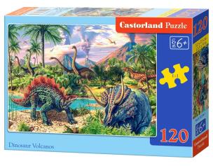 Puzzle Dinosaur Volcanos. Wydawca: Castorland. Multiszop.pl Opakowanie Puzzle Dinosaur Volcanos
