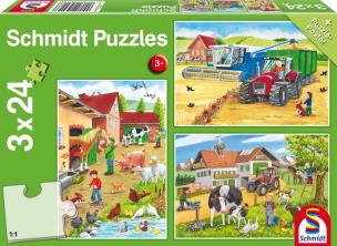 Opakowanie Puzzle Schmidt 3x24 Praca na wsi
