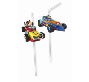 Opakowanie Rurki (słomki) z medalionem 'Mickey Roadster Racers', 6 sztuk