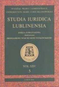 Okładka książki Studia Iuridica Lublinensia T.25. 3/2016