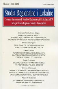 Opakowanie Studia Regionalne i Lokalne 4/ 2016