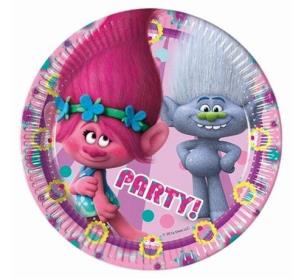 Opakowanie Talerzyki papierowe Trolls 20cm 8 sztuk