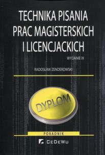 Okładka książki Technika pisania prac magisterskich i licencjackich