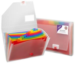 Teczka A4 Rainbow 13 przekładek. Wydawca: Snopake. Multiszop.pl Opakowanie Teczka A4 Rainbow 13 przekładek