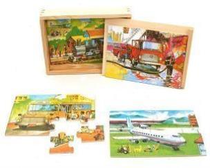 Opakowanie Układanka drewniana Pociąg