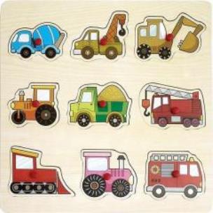 Opakowanie Układanka drewniana Pojazdy