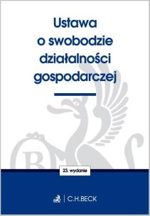 Okładka książki Ustawa o swobodzie działalności gospodarczej