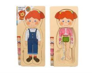 Opakowanie Warstwowa drewniana układanka Części ciała