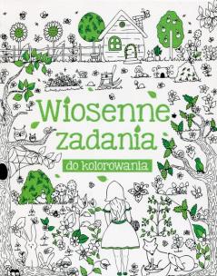 Okładka książki Wiosenne zadania do kolorowania