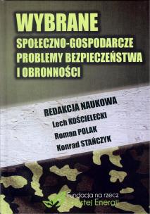 Okładka książki Wybrane społeczno-gospodarcze problemy bezpieczeństwa i obronności