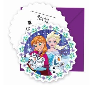 Opakowanie Zaproszenia z kopertą 'Frozen Snowflakes' 6 sztuk