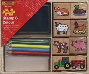 Opakowanie Zestaw z pieczątką do kolorowania - Farma