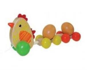 Opakowanie Zwierzątko do ciągnięcia - Kura z jajkami