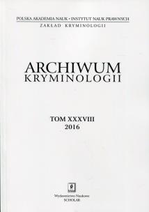 Opakowanie Archiwum kryminologii Tom XXXVIII 2016