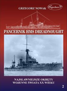 Okładka książki Brytyjski pancernik z 1906 roku HMS Dreadnought