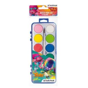 Opakowanie Farba akwarelowa 12 kol.+pędzel Troll 356906