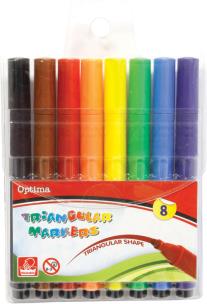 Opakowanie Flamastry Trójkątne Optima 8/1