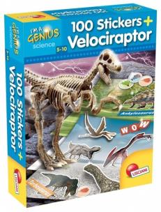 Opakowanie I'm a Genius Dino 100 Stickers Velociraptor