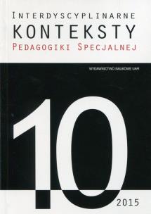 Opakowanie Interdyscyplinarne konteksty pedagogiki specjalnej 10/2015