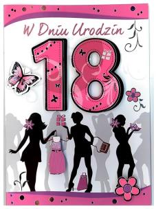 Opakowanie Karnet 18-stka naklejany 3D nr 006 + koperta