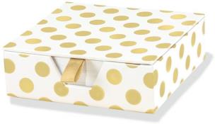 Opakowanie Karteczki zdobione Złote Kropki