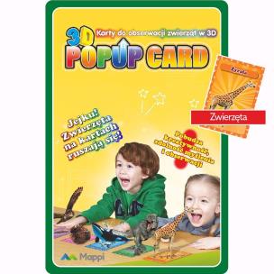 Opakowanie Karty Popup 3D zwierzęta
