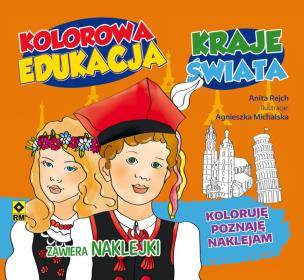 Okładka książki Kolorowa edukacja Kraje świata Naklejka